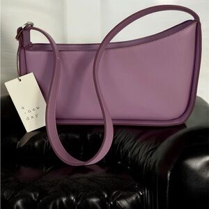 A New Day Lavender Asymmetrical Shoulder Bag Purse NWT